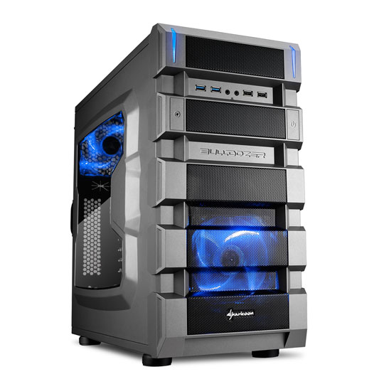 Sharkoon BD28 is a Gunmetal gray PC case in ATX format LN55115 ...