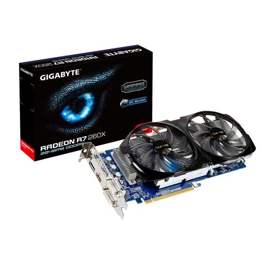 Gigabyte Radeon R7 260X OC WINDFORCE 2GB AMD PCI Express Graphics Card LN55242 GV R726XWF2 2GD SCAN UK