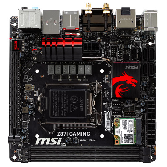 msi Z87I CPU・メモリ・無線LANBTカード付 Mini-ITXマザボ