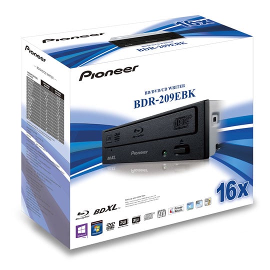 Blu-ray Writer Quad Layer 1, Pioneer BDR-209EBK Retail : image 1