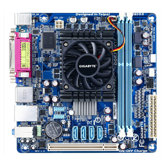 E350N-WIN8 A45 Gigabyte Motherboard with AMD E-350 CPU and CPU Cooler : image 2