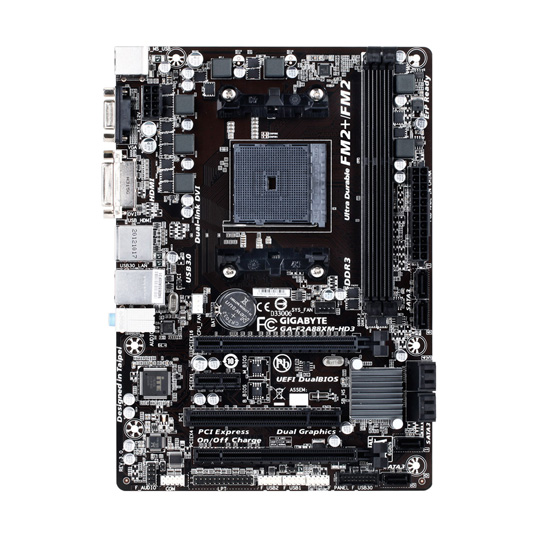 F2A88XM-HD3 AMD Gigabyte FM2+ Micro ATX Motherboard : image 2
