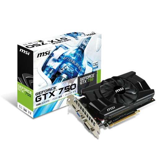 MSI NVIDIA GTX 750 Armor Fan Overclocked Graphics Card - 1GB : image 1