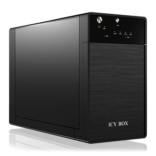 Dual Bay 3.5 inch HDD external Enclosure Box with JBOD from icybox IB