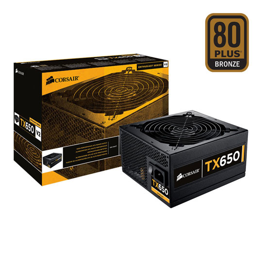 Corsair TX650 650W Power Supply (PSU) - Factory Refurbished : image 1