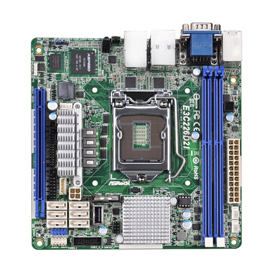 AsRock Intel Xeon Haswell Server/Workstation mini ITX Motherboard E3C226D2I : image 1