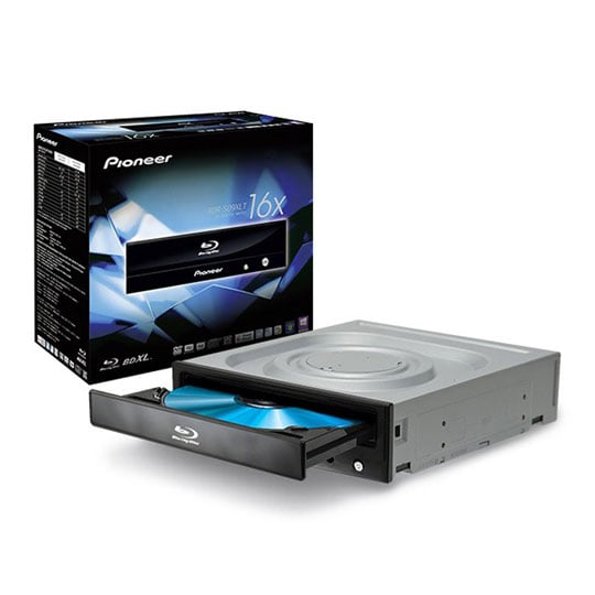 Bluray DVDRW BDXL Writer Combo,Pioneer, Black, Retail No Software