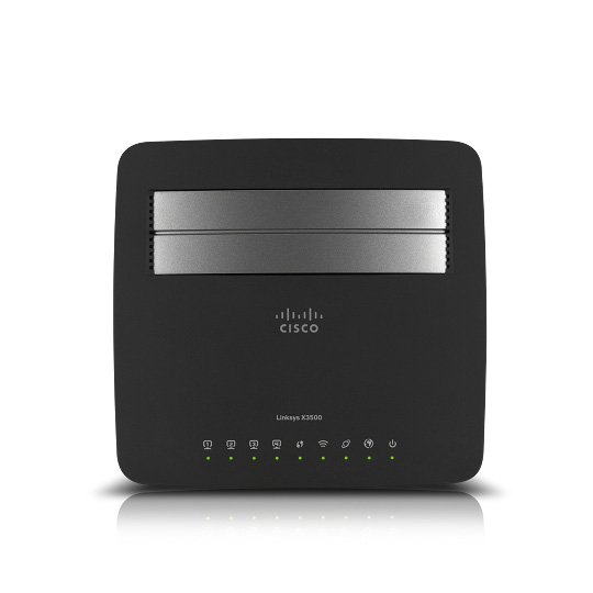 Linksys X3500 Wireless-N Concurrent ADSL2/2+ Dual Band Gigabit Modem ...