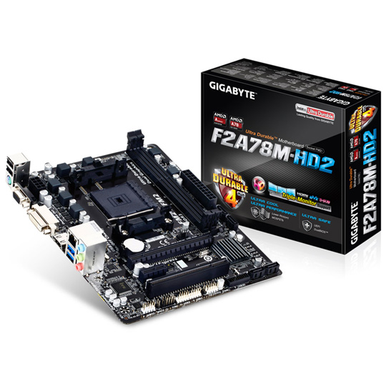 F2A78M-HD2 AMD Gigabyte FM2+ Micro ATX Motherboard : image 1