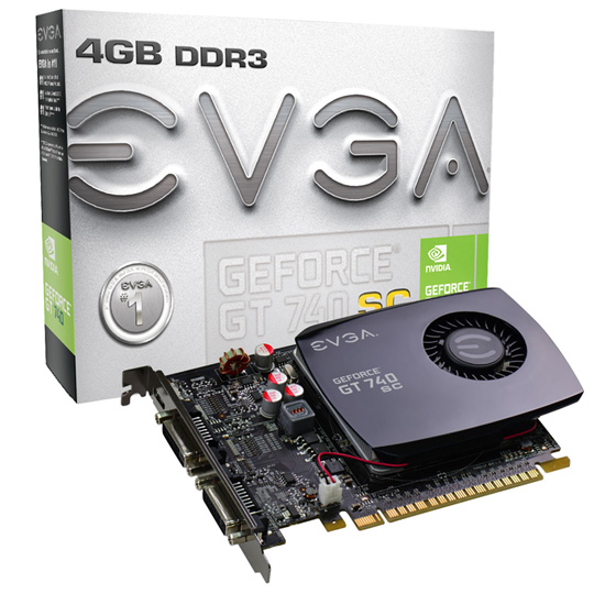 EVGA GeForce GT 740 Superclocked Graphics Card - 4GB : image 1
