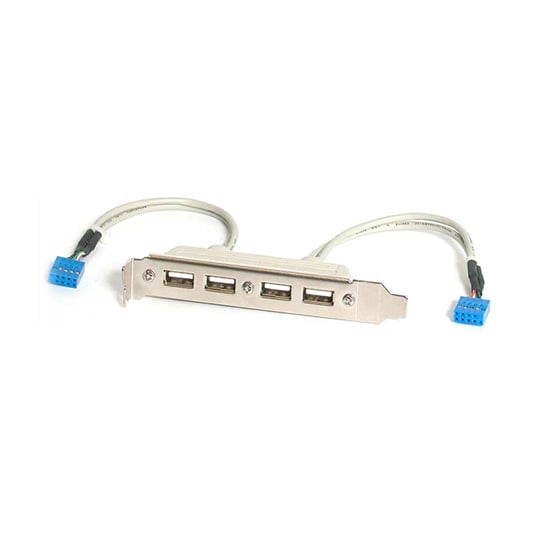 StarTech 4 Port USB A Female Slot Plate Adapter