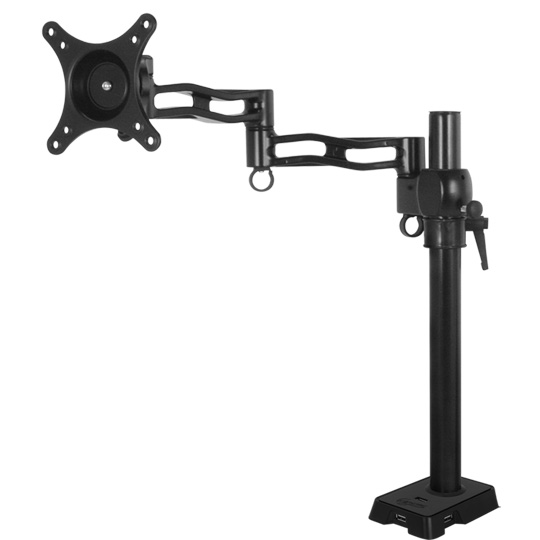 Arctic Z1 Single Monitor Arm with 4-Port USB Hub VESA 75/100mm for Monitors 13" to 30" : image 1