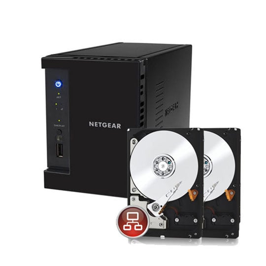 外付けハードディスク・ドライブ NETGEAR ReadyNAS 102 WD HDD 3TB x2 Netgear ReadyNAS 102 with 2x 3TB WD Red WD30EFRX RED SATA 3 HDD