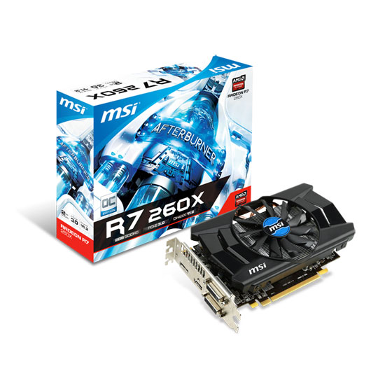 MSI Radeon R7 260X Overclocked AMD Graphics Card - 2GB : image 1