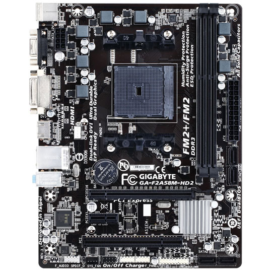 Gigabyte F2A58M-HD2 rev. 3 Micro-ATX Motherboard : image 1