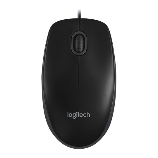 Logitech B100 Black Optical USB Mouse 3 Button with Scroll Wheel