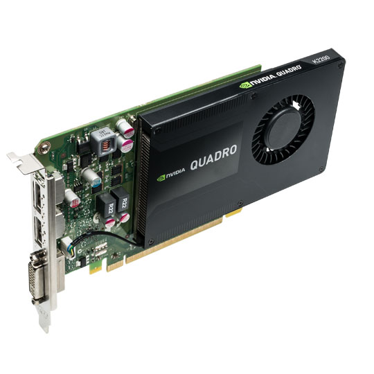 PNY K2200 NVIDIA Quadro 4GB Workstation Graphics Card, PCI-E 2.0 (x16), DP/DVI - VCQK2200-PB : image 3