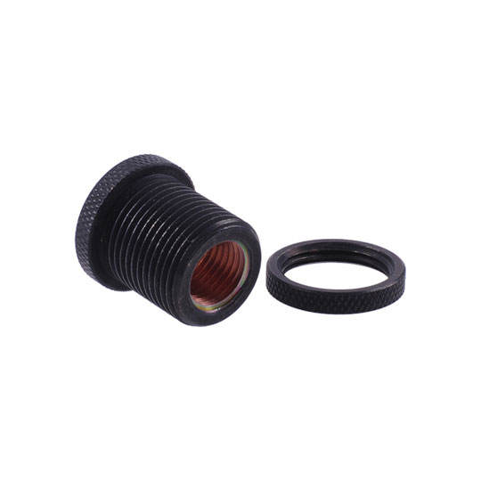 Alphacool High Flow Bulkhead Connector - G1/4 Thread Deep Black Water Cooling Fitting