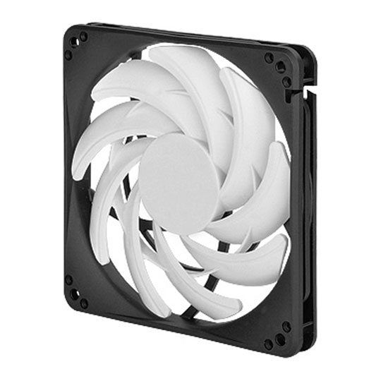 120mm Silverstone SST-FN123 FN Series Fan White Fins : image 1
