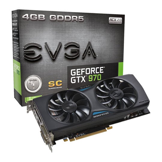 EVGA GeForce GTX 970 SC ACX2.0 GAMING Graphics Card - 4GB : image 1