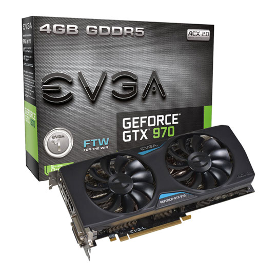 EVGA NVIDIA GTX 970 FTW ACX 2.0 Graphics Card - 4GB : image 1
