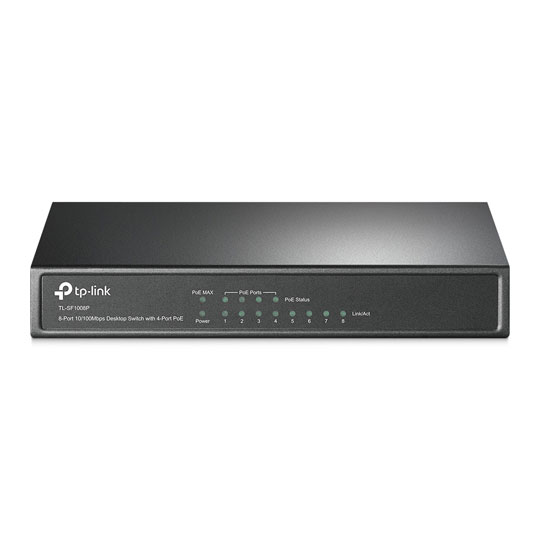 TP-LINK 4 Port PoE and 8 Port 10/100 Network Switch