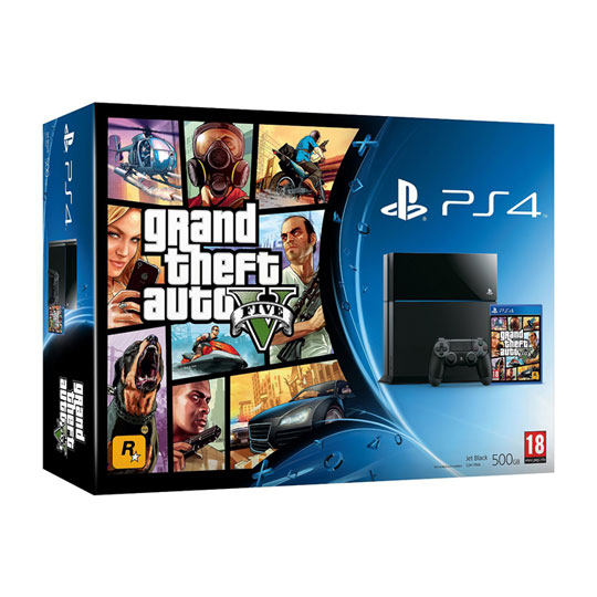 入荷now 安全 500GB PS4 with GTA5 Games P4HEHWSNY87341 - LN60763 Console 家庭用ゲーム機本体