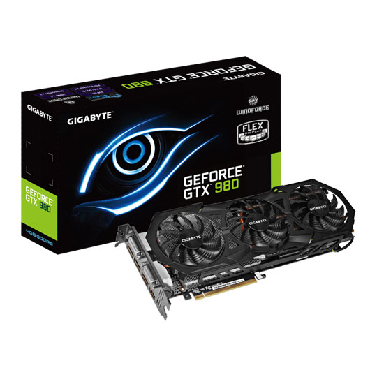 Gigabyte NVIDIA GTX 980 WINDFORCE 3 OC Graphics Card - 4GB : image 1