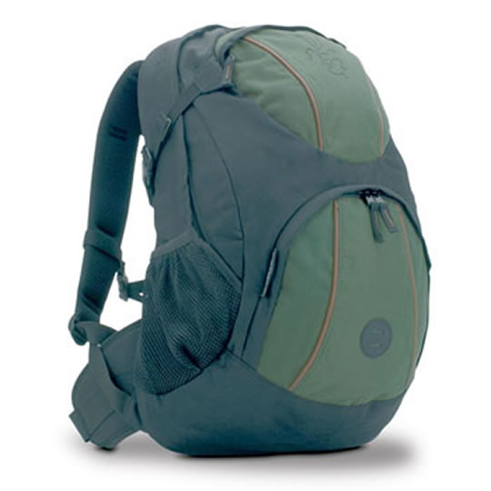 Pakuma Akara K1 Computer Back Pack Black/Green - Brown trim : image 1