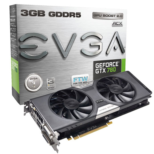 EVGA GeForce GTX 780 Dual FTW with ACX Cooler Factory Refurbished 3GB : image 1