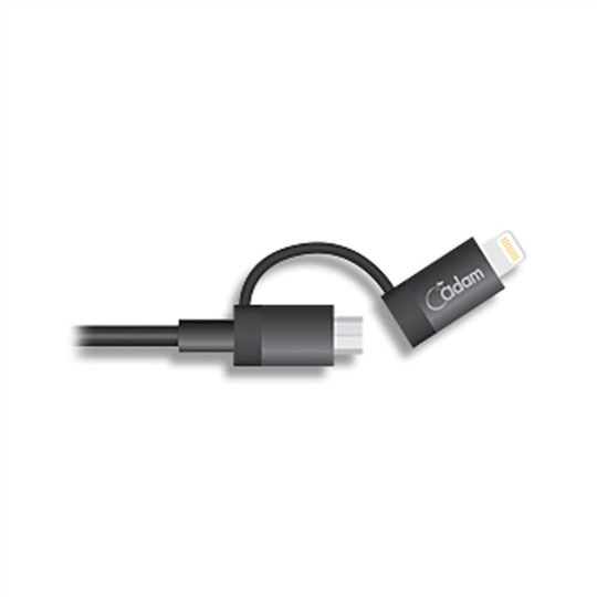 USB in-Car Cigarette Lighter Charger 2.1A inc 2 in 1 Micro-USB, Apple Lightning Cable : image 3