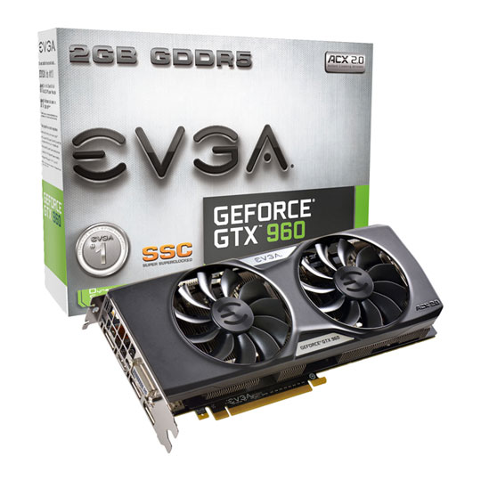 EVGA GeForce GTX 960 SSC ACX GAMING Graphics Card - 2GB : image 1