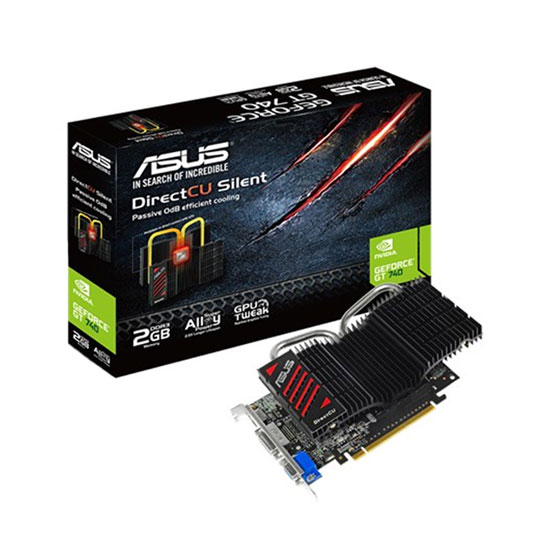 ASUS GeForce GT 740 Silent DirectCU Graphics Card - 2GB : image 1