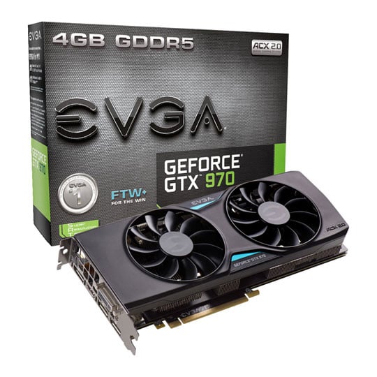 EVGA GeForce GTX 970 FTW+ ACX2.0+ GAMING Graphics Card - 4GB : image 1