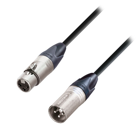 Câble Microphone XLR Femelle - XLR Mâle 1m - Adam Hall Série 3 Star, Bleu, Conducteur 0,31mm², Très Flexible
