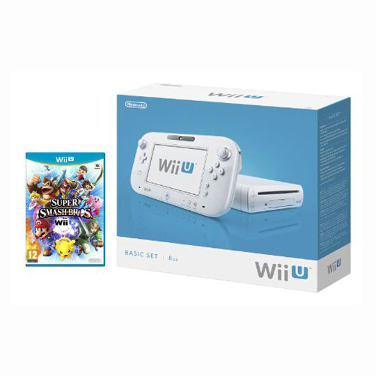 Nintendo Wii U Basic Console + Super Smash Bros Retail Game