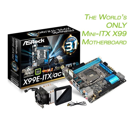 ASRock X99E-ITX/AC USB 3.1 Intel Motherboard : image 1