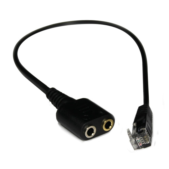 Xclio PC Headset Dual 3.5mm Audio/Microphone to RJ9 Phone Adapter Cable : image 1