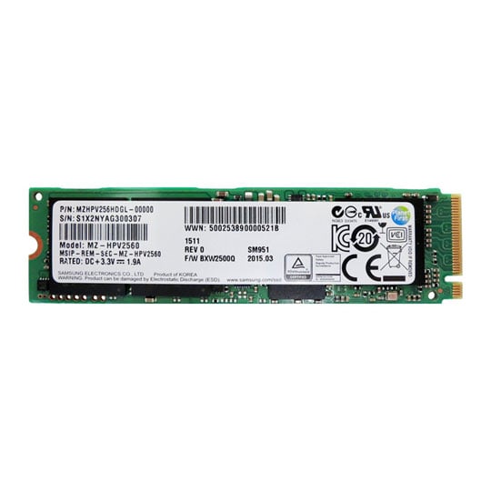 Samsung SM951 Polaris 256GB M.2 PCIe NVMe High Performance SSD : image 1