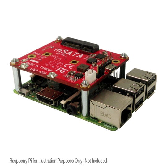 Raspberry Pi mSATA SSD USB Adapter Board Pi-102 : image 1