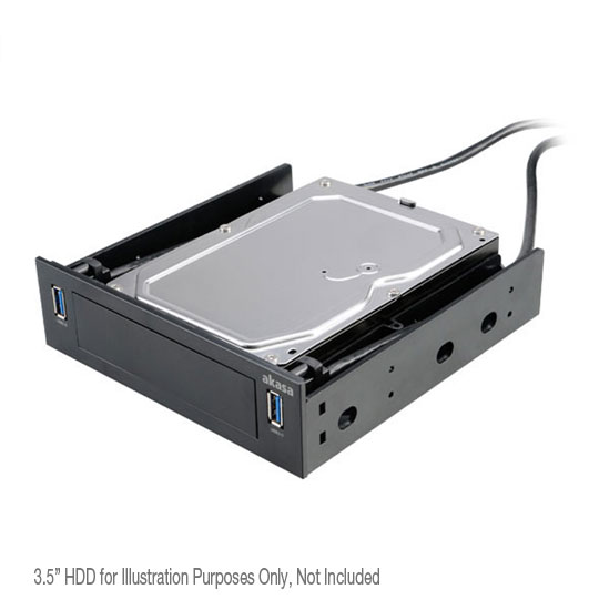 Akasa Front Bay 5.25" to 3.5"/2.5" Device/Drive Adapter : image 4