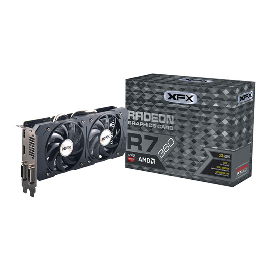 XFX Radeon R7 360 Double Dissipation AMD Graphics Card 2GB LN65159 - R7 ...