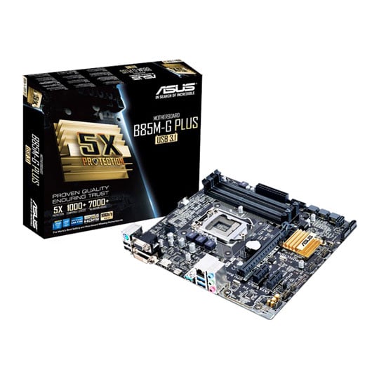 ASUS B85M-G PLUS/USB 3.1 Type C Micro ATX Motherboard LN65281