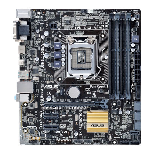 ASUS B85M-G PLUS/USB 3.1 Type C Micro ATX Motherboard LN65281