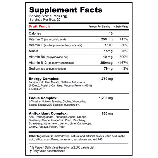 Sugar Free Caffeine Energy drink Powder Formula mix G-Fuel Grape : image 2