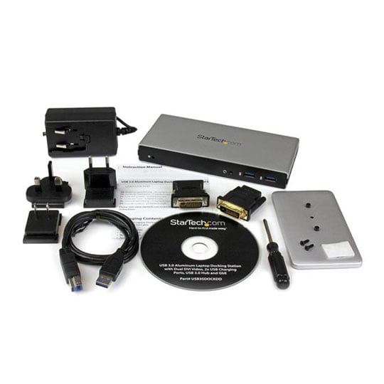 StarTech.com Laptop Dock with Dual DVI Video LN66467 - USB3SDOCKDD ...