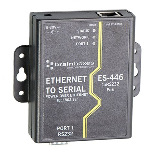 PoE RJ45 to Serial Adapter from Brainboxes
