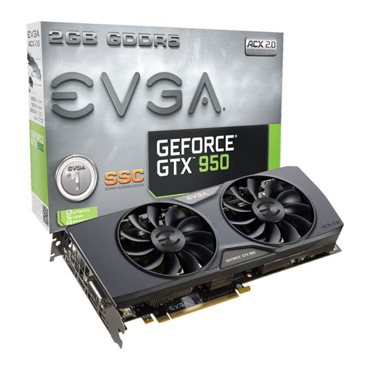 EVGA GeForce GTX 950 SSC ACX GAMING Graphics Card 2GB : image 1