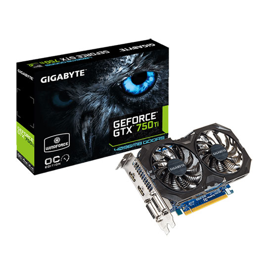 Gigabyte GeForce GTX 750 Ti Overclocked Graphics Card - 4GB