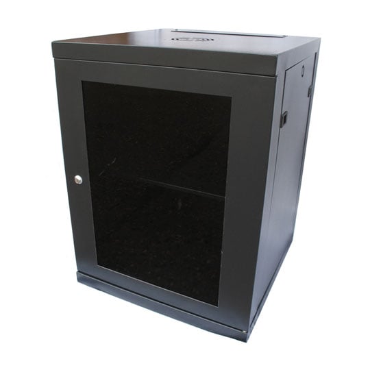 LMS Data Wall Mount Cabinet (Black), 18U 19" 550mm deep